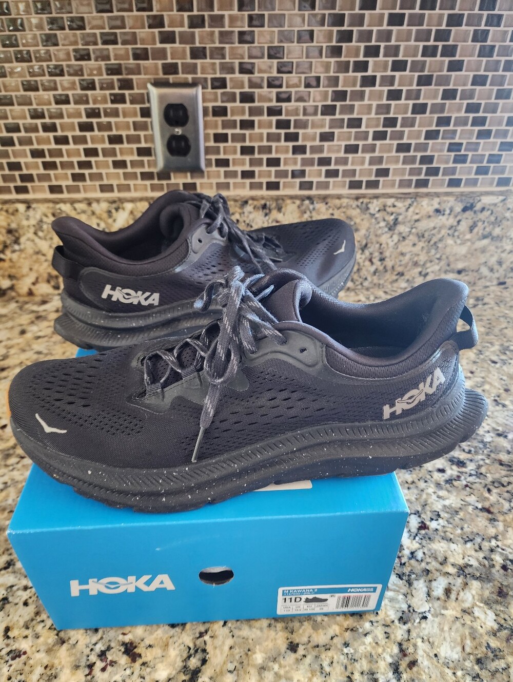Men Hoka Black 11 Kawana 2 Shoes New - Picture 3 of 3